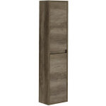 Pegane - colonne salle de bain suspendue avec 2 portes coloris nordik - 140 x 30 x 26 cm