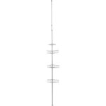 Tendance - colonne telescopique metal peint 4 etageres - gris Tendance - colonne telescopique metal peint 4 etageres - gris