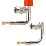 Kit hydroc�bl� thermostatique m30 pour radiateurs long ou t22 t23 - robinet kv r�glable - equerre per ...