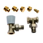 Kit manuel querre 1 / 2' (15x21) - inclus robinet, tte manuelle, raccord de rglage, purgeurs, cl ...