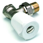 Robinet manuel �querre � double r�glage pour radiateur - equerre femelle 3 / 4' - thermostatisable - ...