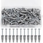 Combinaison de jeu de vis d'expansion en alliage de zinc, 100 pi�ces lot de 50 vis et 50 chevilles - ...