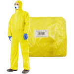 Combinaison de protection chimique xxxl jaune pe df 3000 type 3 4 5 6