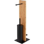 Combin wc 3 en 1 sur pied lesina wenko porte - rouleau, brosse wc ferme  tte silicone remplaable, ...