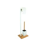 Combiné wc bambou & inox blanc msv Combiné wc bambou & inox blanc msv