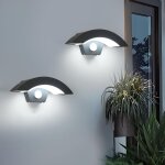 Comely 2 pièces applique murale led extérieur avec détecteur de mouvement, 12w ip65 etanche moderne luminaire ... Comely 2 pièces applique murale led extérieur avec détecteur de mouvement, 12w ip65 etanche moderne luminaire ...