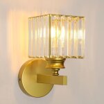 Comely - applique murale intrieure en cristal, e27 dor lampe murale intrieur, eclairage mural pour ...