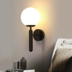 Comely applique murale int�rieure, design minimaliste moderne e27 lampe murale avec abat - jour en verre, ...