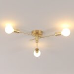 Comely - lustre plafonnier industriel, 3 lumires e27 lampe de plafond retro vintage en metal, lustre ...