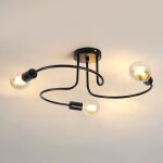Comely - plafonnier industrielle, lustres r�tro, e27 suspension luminaire, luminaire plafonnier noir ...
