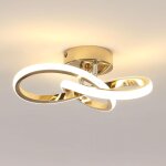 Comely plafonnier led moderne, 22w luminaire plafonnier led blanc naturel 4500k, or lampe de plafond ...