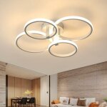 Comely - plafonnier led moderne 48w - lampe de plafond rond 5400lm, int�rieur en acrylique et m�tal, ...