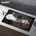 Table de cuisson à induction aspirante comfee 60 cm 4 foyers + hotte intégrée 638m³ / h avec kit evacuation ... Table de cuisson à induction aspirante comfee 60 cm 4 foyers + hotte intégrée 638m³ / h avec kit evacuation ...