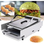 Commercial double burger maker hamburger cuisson machine rouleau grille - pain en acier inoxydable commercial ...