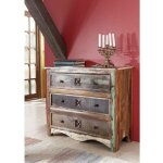 Massivmoebel24 - commode 100x42 bois de r�cup�ration laqu� multicolore nature of spirit 49