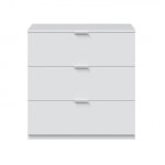 Commode 3 tiroirs blanc mat 77x38x80 cm ? alba