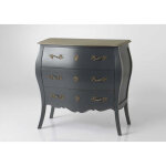 Amadeus - commode 3 tiroirs en bois naturel et anthracite - charmy noir Amadeus - commode 3 tiroirs en bois naturel et anthracite - charmy noir