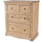 M&s - commode 4 tiroirs 91x47x104 cm en pin massif - sergo M&s - commode 4 tiroirs 91x47x104 cm en pin massif - sergo