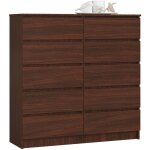 Commode akord k120 wengé 120 cm 10 tiroirs façade wengé 120x40x121 cm Commode akord k120 wengé 120 cm 10 tiroirs façade wengé 120x40x121 cm