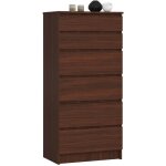 Akord - commode k60 wengé 60 cm 6 tiroirs façade wengé 60x40x130 cm Akord - commode k60 wengé 60 cm 6 tiroirs façade wengé 60x40x130 cm