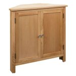 Commode d'angle ch�ne massif clair candice