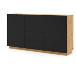 Commode aura 2d4s 164x41x89 cm, sideboard avec 2 portes et 4 tiroirs, commode pour salon, grand espace ...