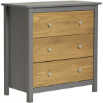 Commode bonnie gris 3 tiroirs, fabriqué en bois de pin massif, 79 cm longueur Commode bonnie gris 3 tiroirs, fabriqué en bois de pin massif, 79 cm longueur