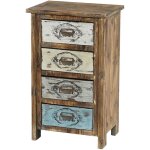 Mendler - commode cadiz armoire table d'appoint, vintage, shabby chic, 79x48x33cm