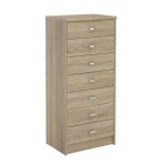 Chiffonnier donia, h 112 cm en bois - coloris chne sonoma