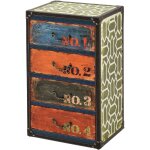 Commode design styl�e industriel meuble de rangement moderne pratique avec 4 tiroirs mdf synth�tique ...