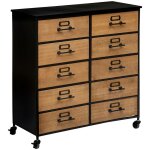 Atmosphera - commode double baris métal et bois 10 tiroirs créateur d'intérieur Atmosphera - commode double baris métal et bois 10 tiroirs créateur d'intérieur