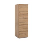 Chiffonnier 5 tiroirs 40x45x131 cm chêne - mitz Chiffonnier 5 tiroirs 40x45x131 cm chêne - mitz