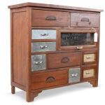Commode grainetier 11 tiroirs - bois - marron - dcoration d'autrefois