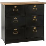 Atmosphera - commode ivan métal noir 6 tiroirs créateur d'intérieur Atmosphera - commode ivan métal noir 6 tiroirs créateur d'intérieur