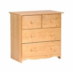 Le quai des affaires - commode teddy 2 + 2 tiroirs / miel / 85x86x55