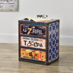 [en. casa] - commode united states avec 3 tiroirs 50 x 40 x 30 cm multicolore