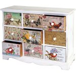 Hegele - commode venlo, armoire  tiroirs, style shabby chic, vintage, 9 tiroirs ? 60x79x30cm
