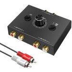 Commutateur audio rca l / r 2 entr�es / 1 sortie, commutateur audio st�r�o analogique silencieux avec ...