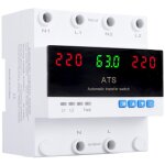 Commutateur de transfert manuel automatique 63a, priorit� l1, montage sur rail din, affichage led 50 ...