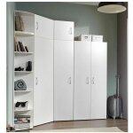 Inside75 - composition d'angle rangement avec surmeubles lund blanc mat