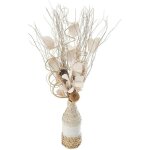Composition florale artificielle vase osier h50cm - atmosphera crateur d'intrieur