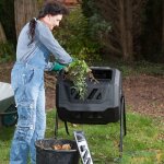Composteur de 160 litres pour jardin. système rotatif Composteur de 160 litres pour jardin. système rotatif