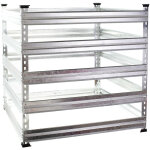 Wiltec - composteur de jardin en mtal ? 100 x 90 x 90 cm ? capacit 900 litres ? bac  compost pour ...