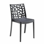 Chaise de fauteuil �quipable dans des bars et restaurants en r�sine ext�rieure internes avec un dossier ...