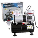 Compresseur aérographe À deux pistons cylindre de 3, 5 l fonctionnement silencieux professionnel Compresseur aérographe À deux pistons cylindre de 3, 5 l fonctionnement silencieux professionnel