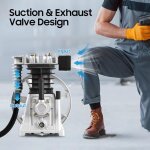 Compresseur d'air 3hp 250l / min vertical double cylindre avec silencieux air tool pompe � t�te de pompe ...