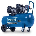 Compresseur d'air horizontal 4 cylindres scheppach hc100si - 100l - 2200 w - 8 bars - silencieux