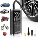 Compresseur d'air portable pour pneus de voiture, pompe � air sans fil 150 psi avec batterie et double ...