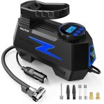 Compresseur d'air portable pulituo, pompe � air pour pneus dc 12 v avec led et manom�tre num�rique 150 ...