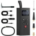 Compresseur � air portatif 150 psi 5000 mah gonfleur pneus voiture, pompe � air �lectrique avec affichage ...